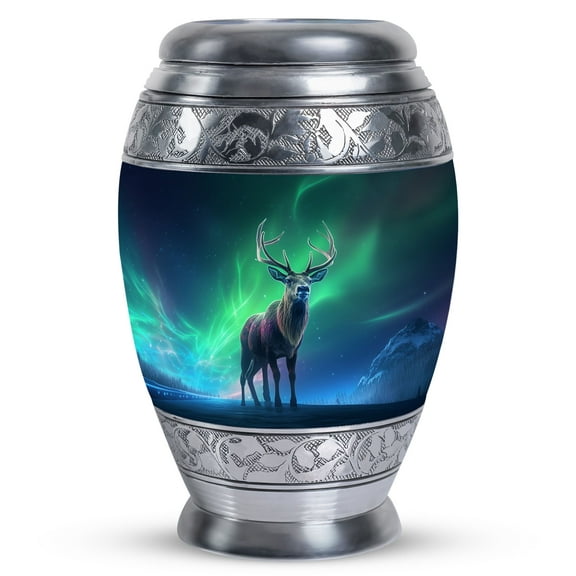 Majestic Deer Cremation Urn For Human Ashes, Burial Urns For Adult Human Ashes, Funeral Urns For Cremated Remains, Urn For Ashes Adult Male, Memorial Urns For Ashes, Unique Handcrafted Urn 10 Inch