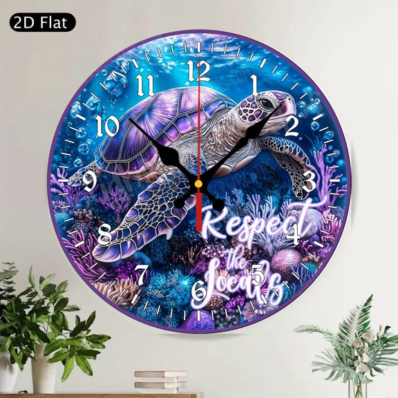 Majestic Deer Forest Landscape Round Wall Clock - Silent Rustic Wildlife Decor