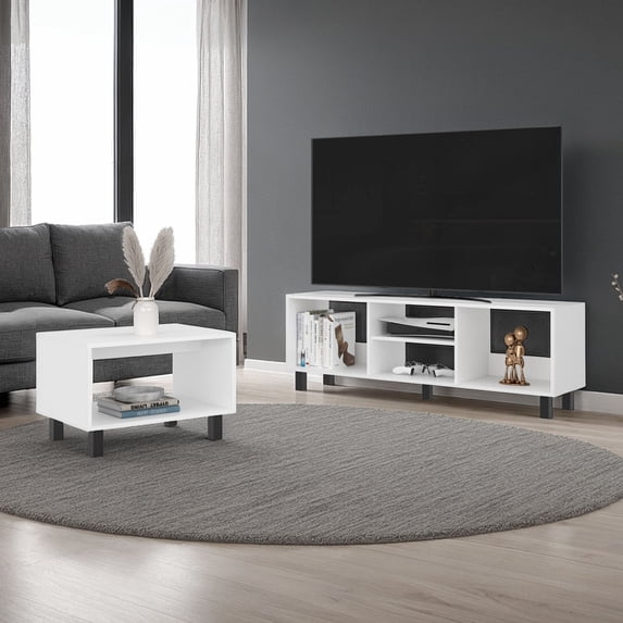 Majestic 2-Piece Living Room Set with TV Stand and Coffee Table