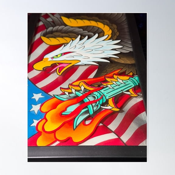 Majestic Eagle Flight Wilderness Wall Art Unframed Canvas 12x16in