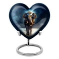 thumbnail image 1 of Majestic Elephant Urns For Ashes Adult Female Mom - Cremains Heart Shaped Urn - Urn For Human Ashes Adult Men - Small Urns For Heart Urn For Ashes - Urn For Human Ashes Adult Woman ( 3inch,2pcs), 1 of 5