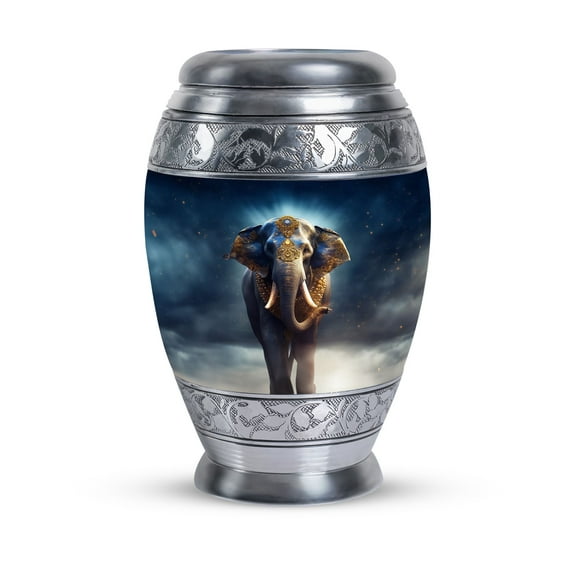 Majestic Elephant Urns For Ashes Adult Female Mom - Cremains Keepsake Urn - Urn For Human Ashes Adult Men - Small Urns For Human Ashes Keepsake - Urn For Human Ashes Adult Woman (size 3inch,2pcs)
