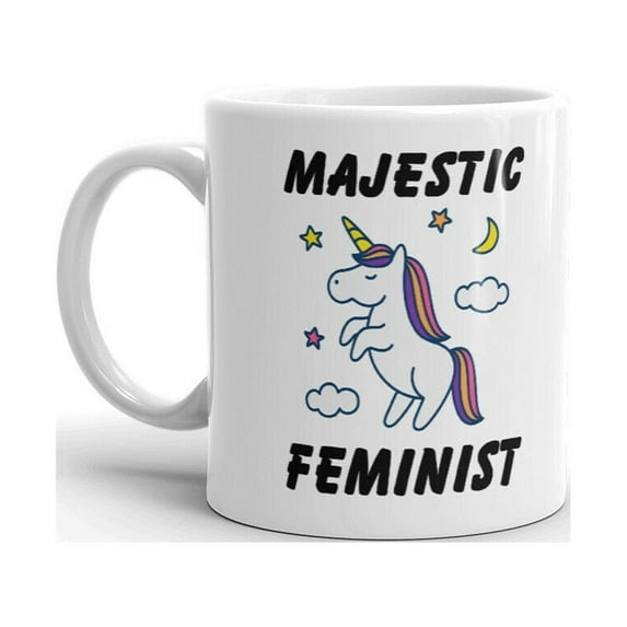 Majestic Feminist Unique Fun Novelty Coffee Tea Ceramic Cup Office Work Mug 15 Oz