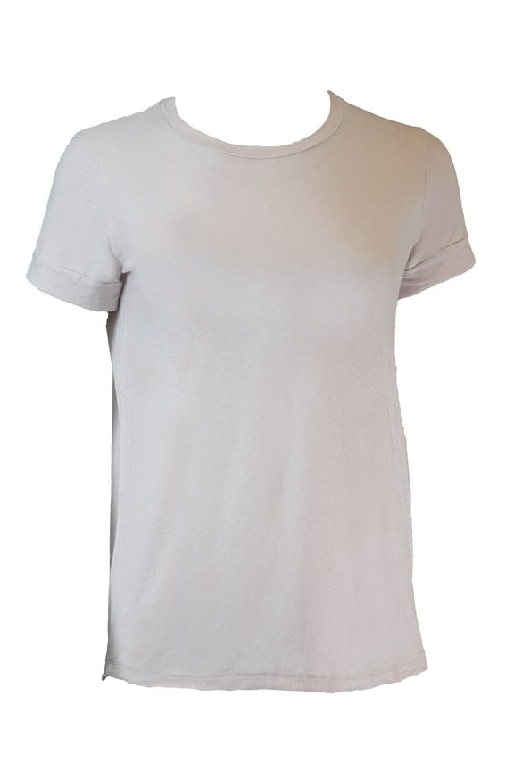 Women's Extra Fine Superwashed Metallic Short Sleeve Swing Crew Tee, Metallic Pink, 1