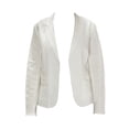 thumbnail image 1 of Majestic Filatures Women's Raw-Edge Linen Blazer Sz 1 White, 1 of 3