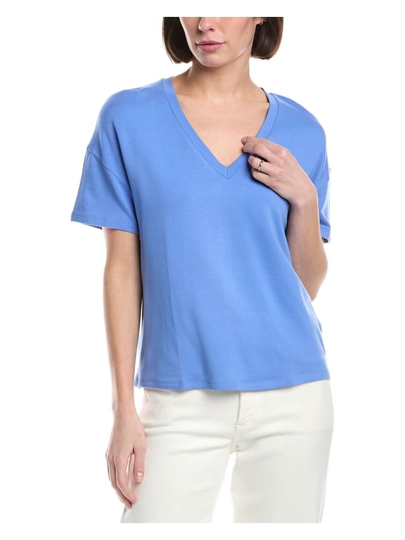 womens French Terry Semi-Relaxed T-Shirt, 1