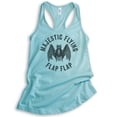 thumbnail image 1 of Majestic Flying Flap Flap Bat Tank Top, Ladies Racerback Tank Top, Funny Halloween Bat Graphic Animal Tank, Cancun, Large, 1 of 3