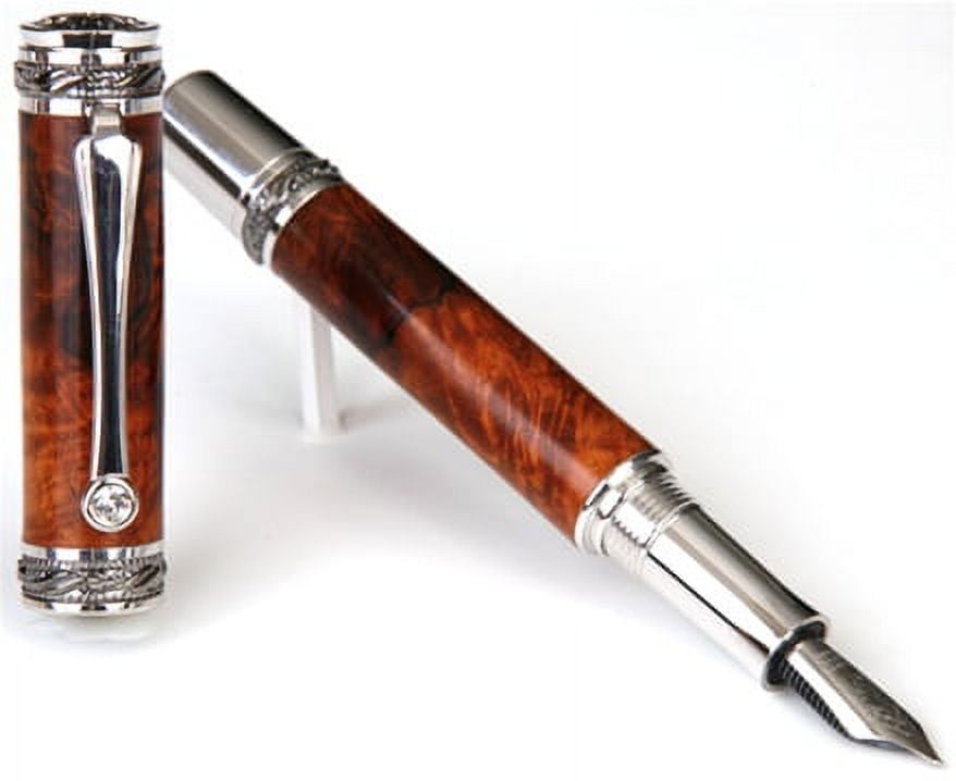 Majestic Fountain Pen - Amboyna Burl