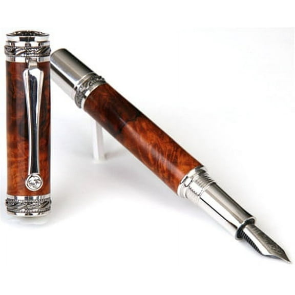 Majestic Fountain Pen - Amboyna Burl