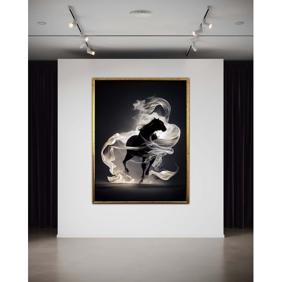 Majestic Galloping Horse Shrouded In Ethereal AI Generated Equestrian ...