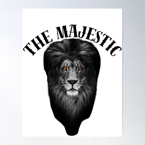 Majestic Gaze: The Regal Tiger Face Tee Poster Wall Art, Modern Wall Decor For Living Room Bedroom, 8x12 UNFRAMED