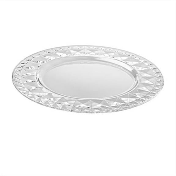 Majestic Gifts E65278-US Carre 12.6 in. High Quality Glass Charger Plate- case of 2