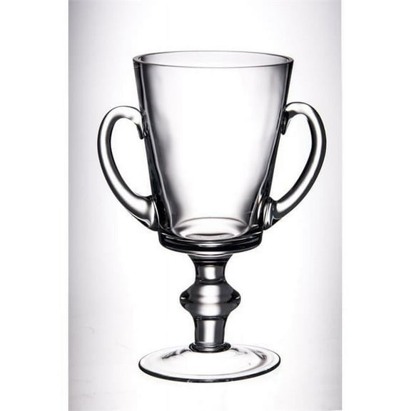 Majestic Gifts Inc. Majestic Gifts European Quality Glass Trophy Cup/ Vase W/ Handles-10" Height