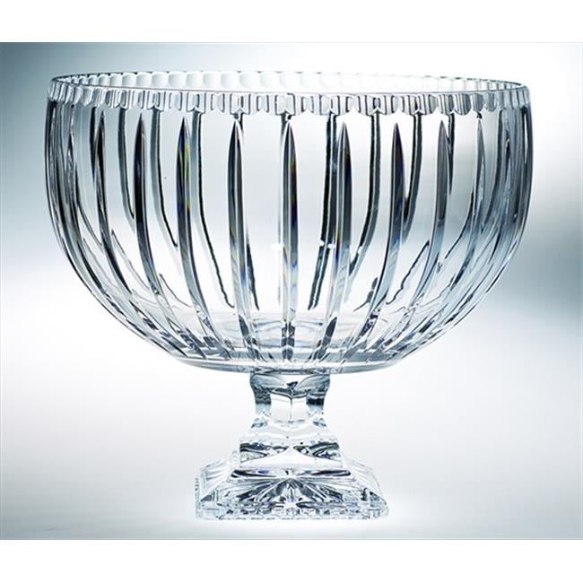 Elegant 12" Clear Crystal Footed Punch Bowl
