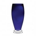 thumbnail image 1 of Majestic Gifts T-870-14 14 in. Glass Footed Barrel Vase, Cobalt, 1 of 5