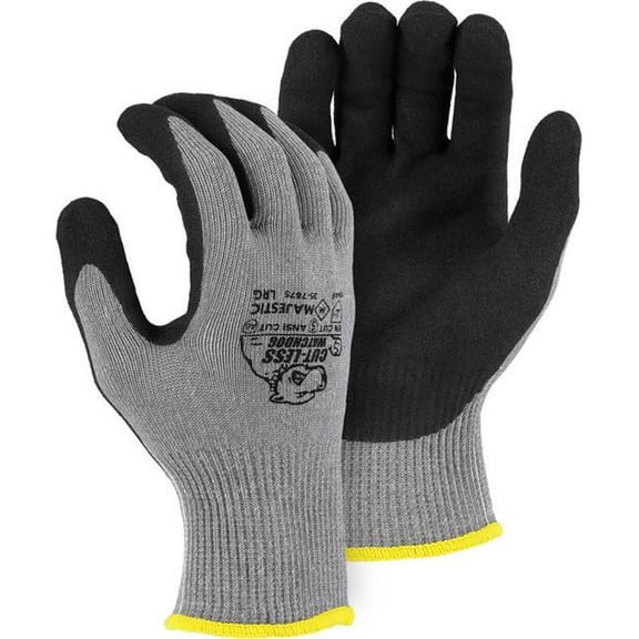 Majestic Glove 503370785 35-7675TAG Large Cut-Less Watchdog Knit Glove with Sandy Nitrile