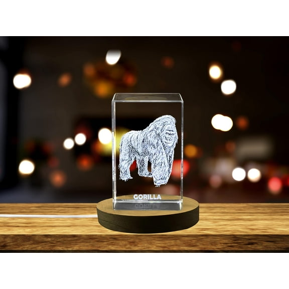 Majestic Gorilla Crystal Carvings | Exquisite Gems Etched with Powerful Primates
