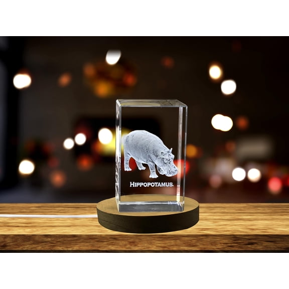 Majestic Hippo Crystal Carvings | Exquisite Gems Etched with Powerful Herbivores
