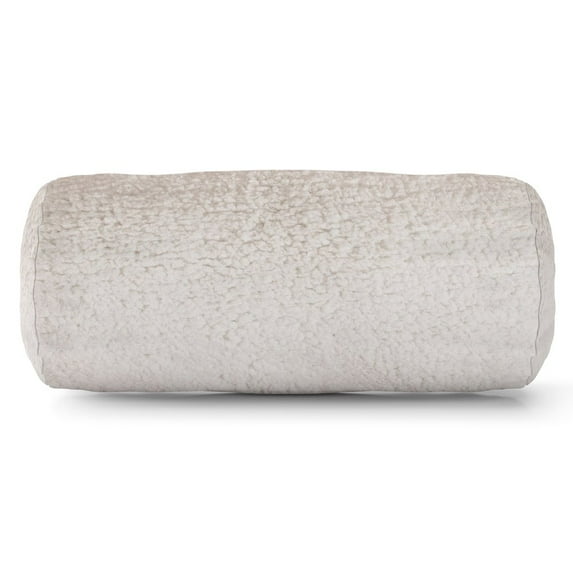 Majestic Home Goods Bolster Pillow Sherpa Cream