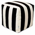 thumbnail image 1 of Majestic Home Goods Cube Pouf Vertical Stripe Black, 1 of 6