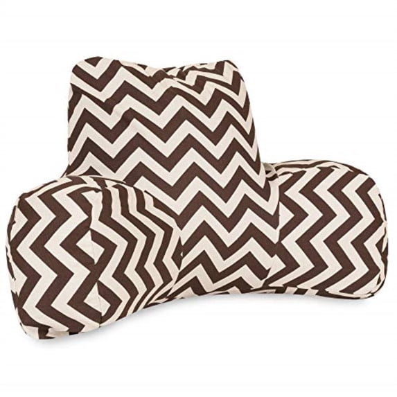 Majestic Home Goods Chocolate Chevron Reading Pillow, Chocolate
