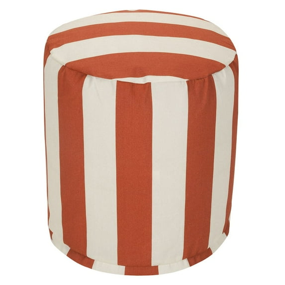 Majestic Home Goods Pouf Vertical Stripe Burnt Orange