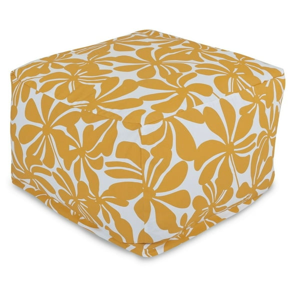 Majestic Home Goods Ottoman Pouf Plantation Yellow