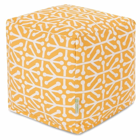 Majestic Home Goods Aruba Bean Bag Pouf Cube, Indoor/Outdoor