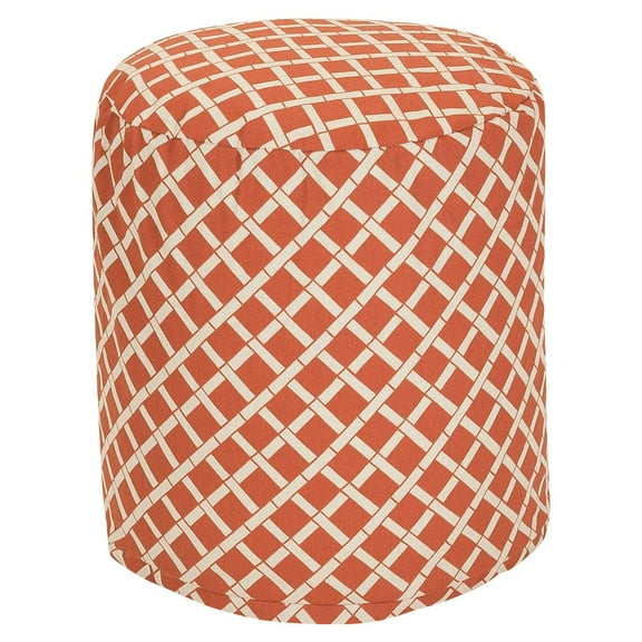 Majestic Home Goods Bamboo Indoor Outdoor Ottoman Pouf