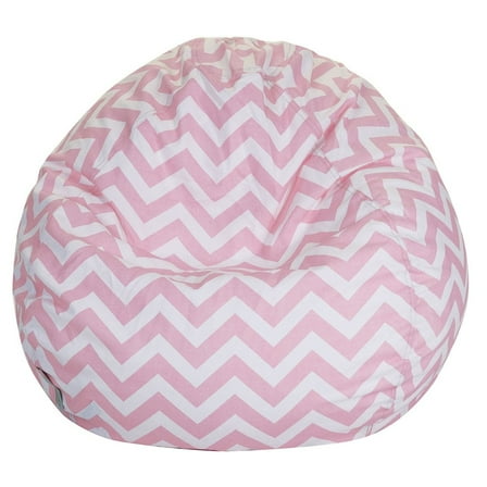 Majestic Home Goods Chevron Cotton Large Classic Bean Bag Chair, Multiple Colors