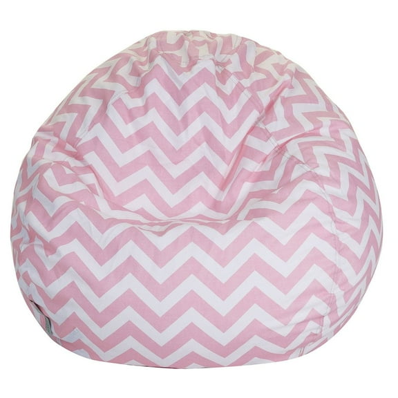 Majestic Home Goods Chevron Cotton Large Classic Bean Bag Chair, Multiple Colors
