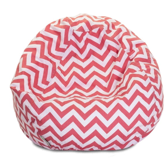 Majestic Home Goods Chevron Cotton Large Classic Bean Bag Chair, Multiple Colors