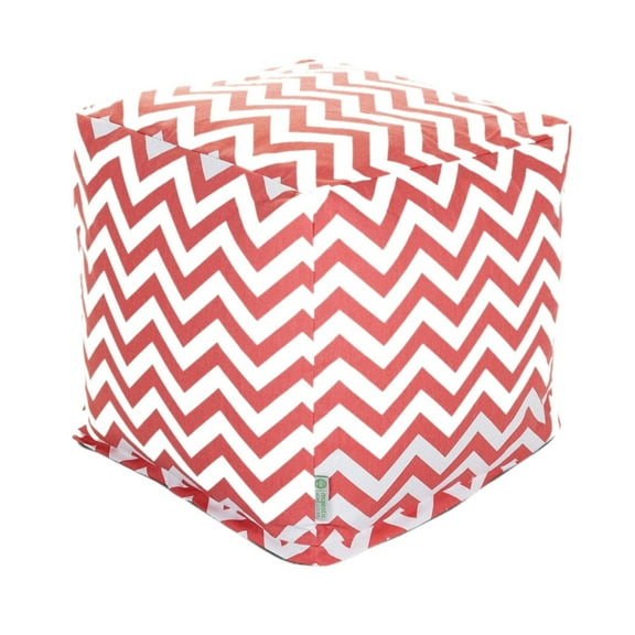 Majestic Home Goods Chevron Indoor Ottoman Pouf Cube