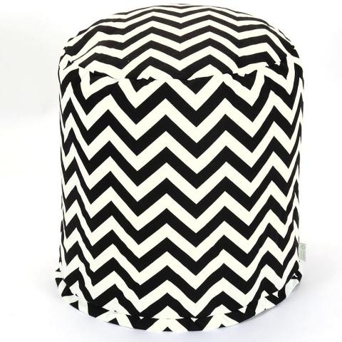 Majestic Home Goods Chevron Indoor Outdoor Ottoman Pouf - image 1 of 2