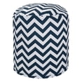 thumbnail image 1 of Majestic Home Goods Chevron Indoor Outdoor Ottoman Pouf, 1 of 6