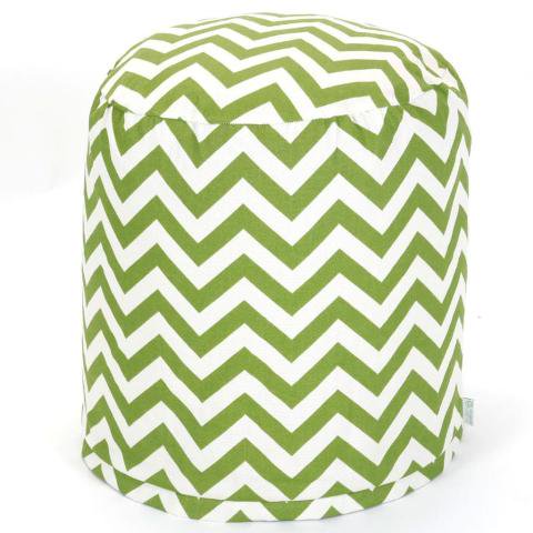 Majestic Home Goods Chevron Indoor Outdoor Ottoman Pouf