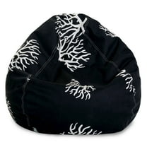 Majestic Home Goods Small Bean Bag Coral Black