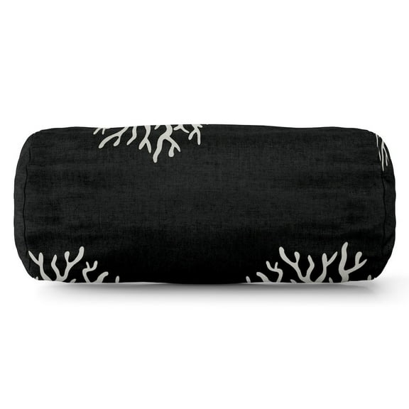 Majestic Home Goods Bolster Pillow Coral Black