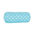 thumbnail image 1 of Majestic Home Goods Decorative Aquamarine Small Polka Dot Round Bolster Pillow, 1 of 5
