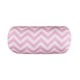 thumbnail image 1 of Majestic Home Goods Decorative Baby Pink Chevron Round Bolster Pillow, 1 of 5