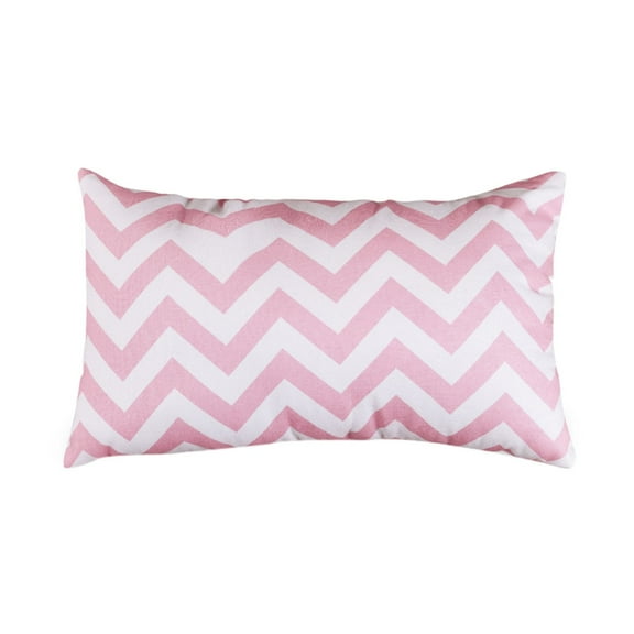 Majestic Home Goods Decorative Baby Pink Chevron Small Pillow