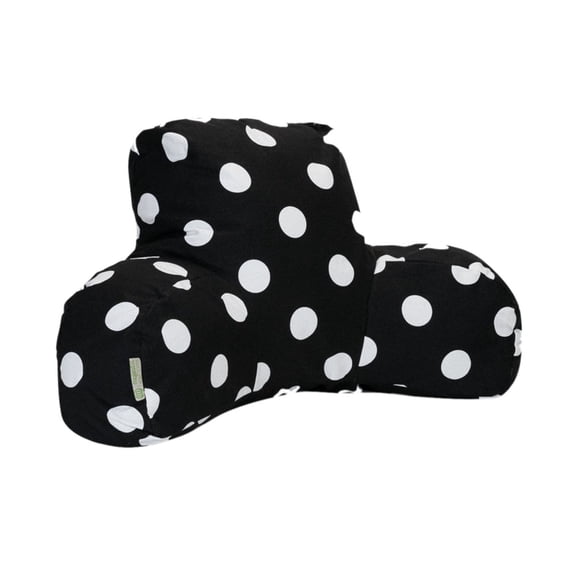 Majestic Home Goods Decorative Black Large Polka Dot Reading Pillow