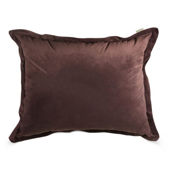 Majestic Home Goods Decorative Dark Brown Micro-velvet Floor Pillow