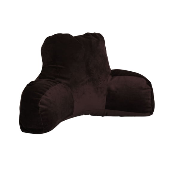 Majestic Home Goods Decorative Dark Brown Micro-velvet Reading Pillow