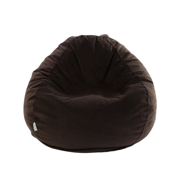 Majestic Home Goods Decorative Dark Brown Micro-velvet Small Classic Bean Bag