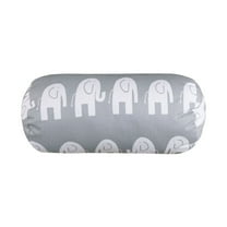 Majestic Home Goods Decorative Gray Ellie Round Bolster Pillow
