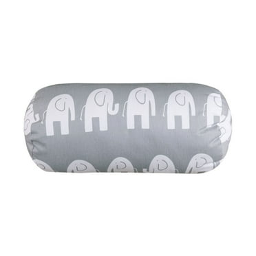 Majestic Home Goods Decorative Gray Ellie Round Bolster Pillow