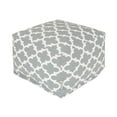 thumbnail image 1 of Majestic Home Goods Decorative Gray Trellis Large Ottoman, 1 of 6