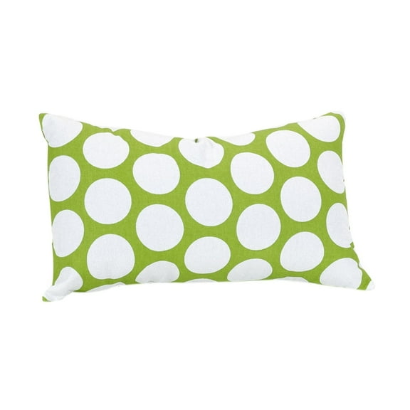 Majestic Home Goods Decorative Hot Green Large Polka Dot Small Pillow