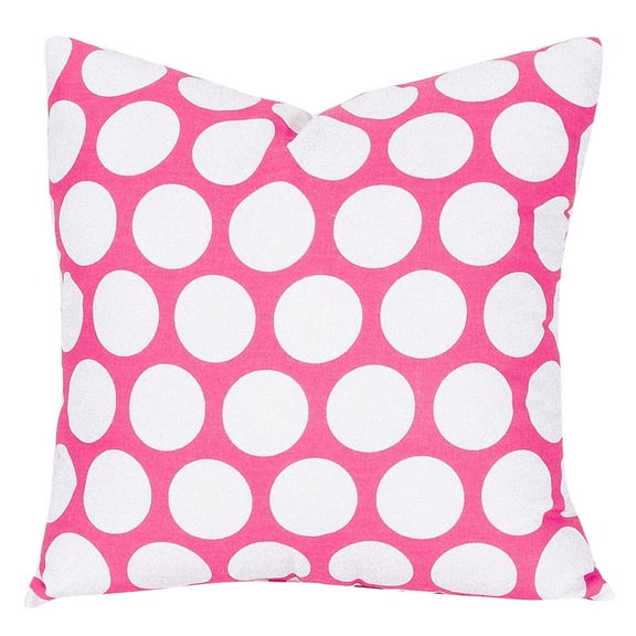 Majestic Home Goods Decorative Hot Pink Large Polka Dot Large Pillow